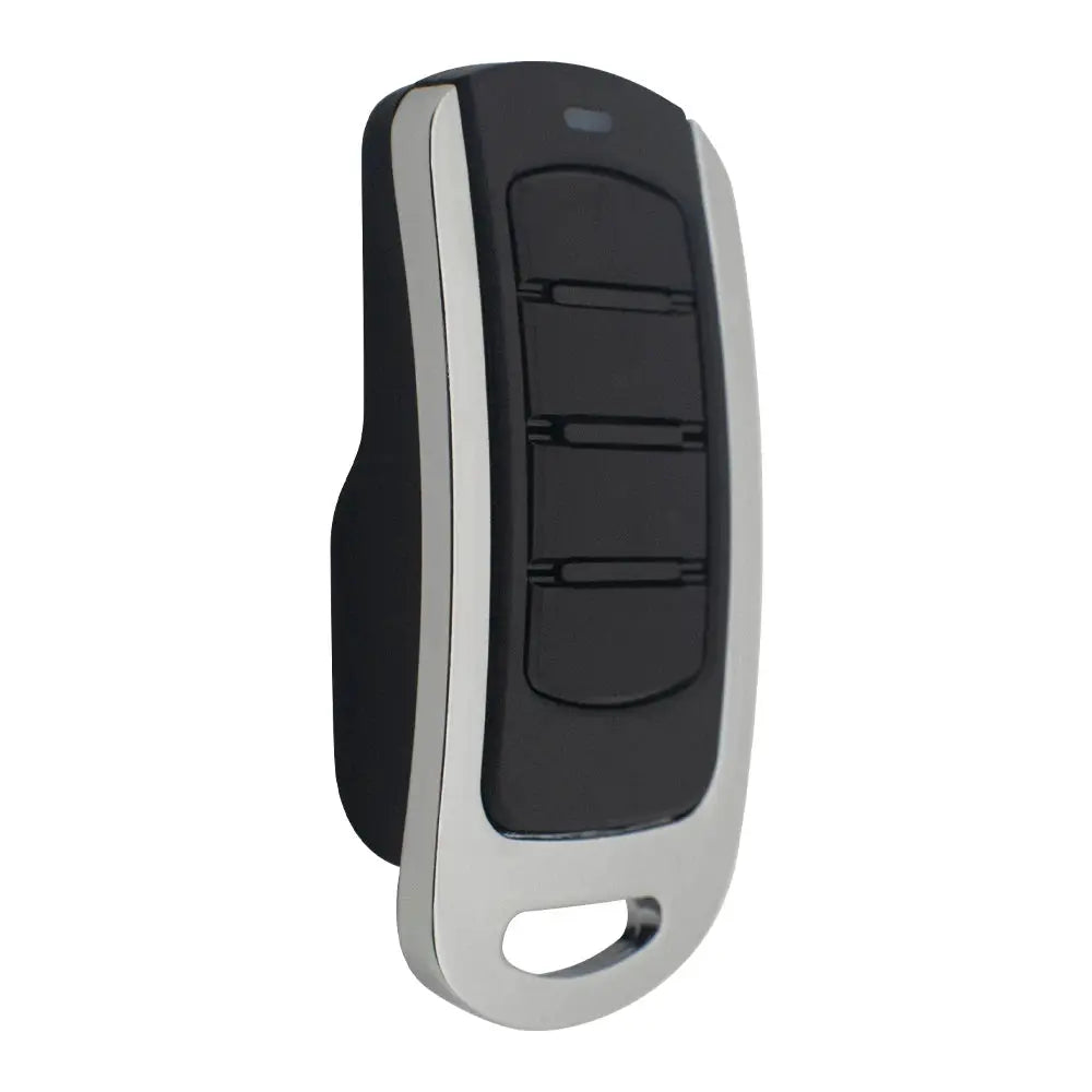 Simples Market 4-in-1 garage remote key fob, black body with silver trim