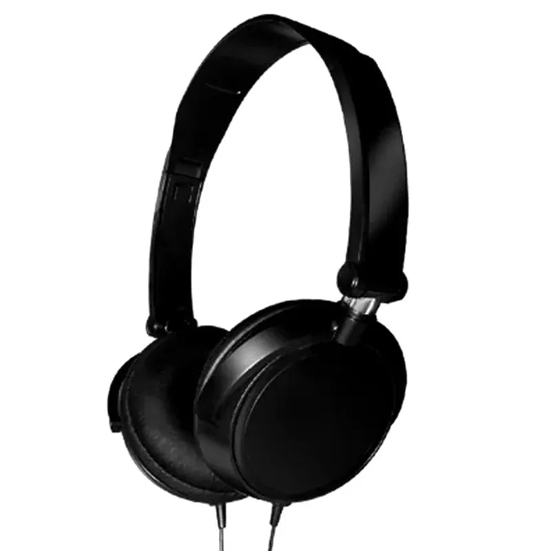 Simples Market wired over-ear headphones, black, foldable with adjustable microphone and 3.5mm jack