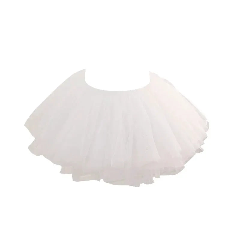 DreamLace Puffy Tulle Underskirt Boneless Petticoat for Women and Girls Lolita Cosplay Ballgown Tutu Dress White Black