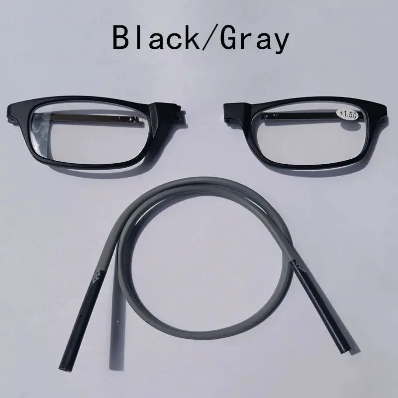 OptiFlex Portable Magnetic Reading Glasses Unisex With Adjustable Neck Lanyard And Polarized Lenses