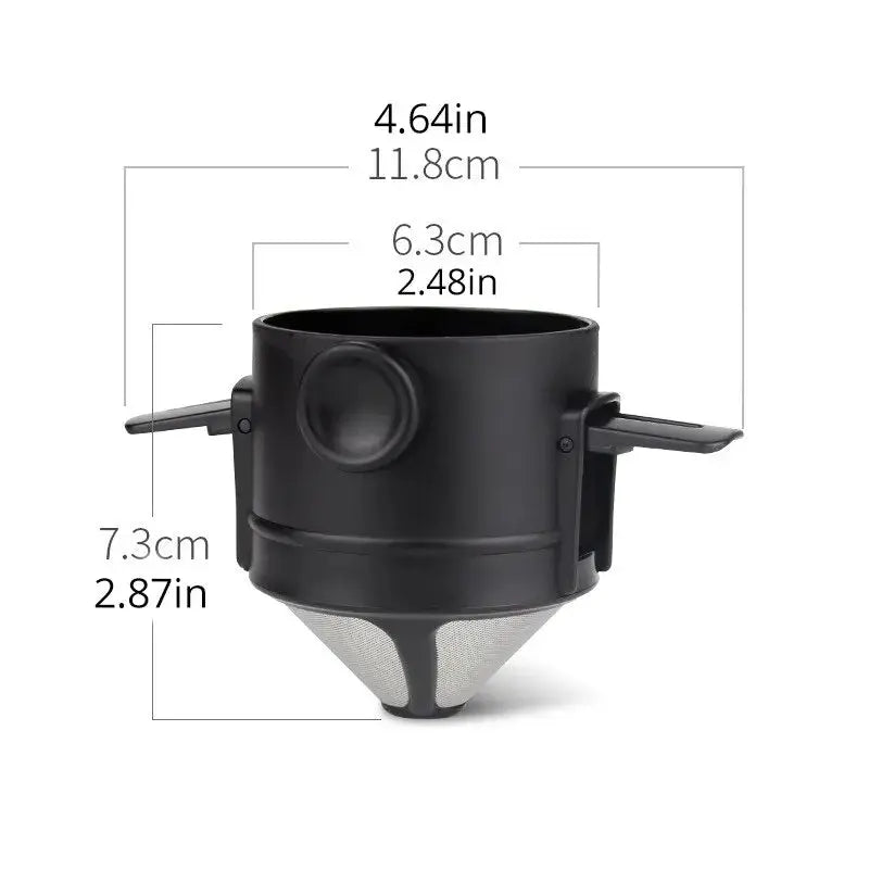 Collapsible Stainless Steel Coffee Dripper Portable Reusable Filter For Coffee And Tea