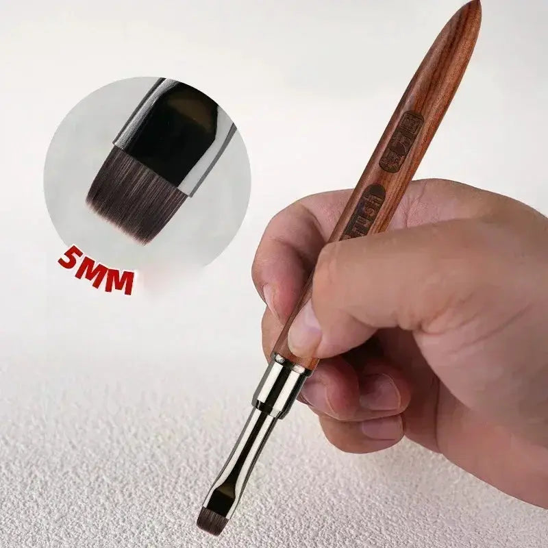 NailCraft Wood Gel Painting Brush For Gel Tip Extensions And Acrylic Builder With Precision Fine Bristles For Nail Art
