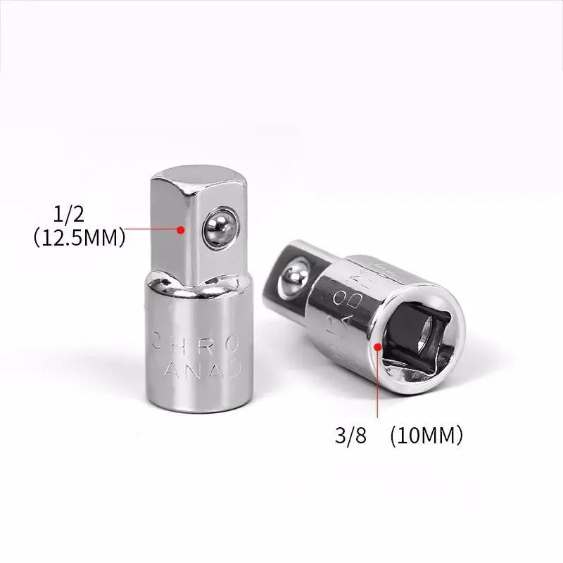 Chrome Vanadium Ratchet Wrench Adapter Sleeve For Quarter Inch Three Eighths Inch And Half Inch Drive Socket Converter