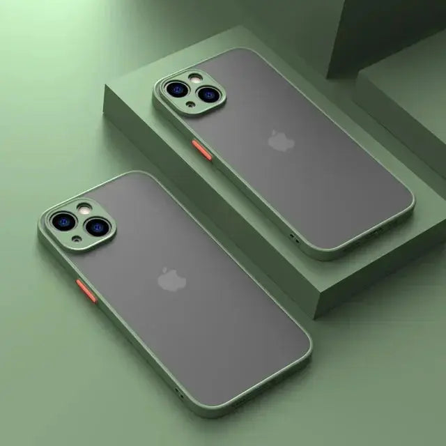 LuxGuard Matte Silicone Phone Case For iPhone 7 To 15 Pro Max Shockproof Anti Fingerprint