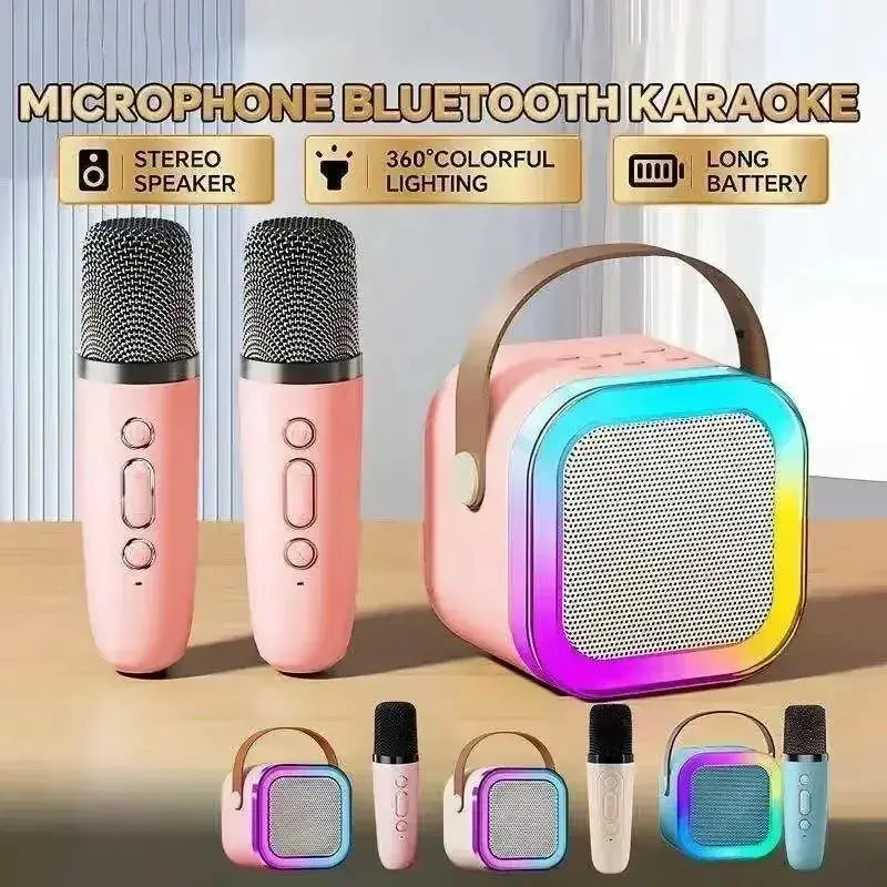 SoundPulse K12 Karaoke Machine Portable Bluetooth Speaker With One Or Two Wireless Microphones For Family Fun