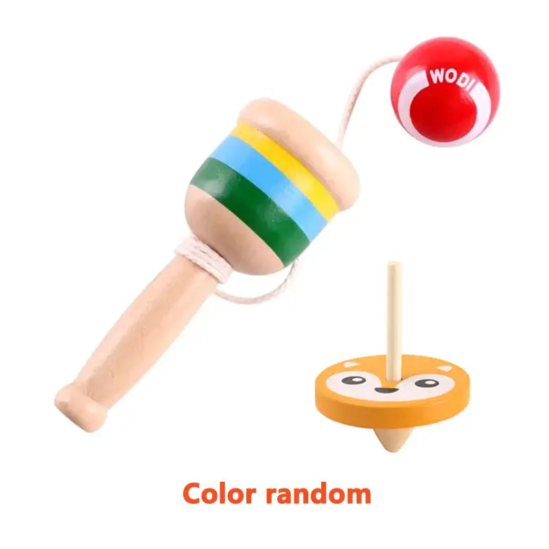 Montessori Wooden Skill Cup and Throw Ball Set Educational Toy for Motor Skills and Cognitive Development