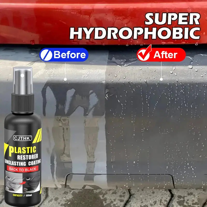 Plastic Restorer Back To Black spray bottle by Simples Market, gloss coating, 100ml