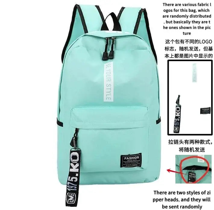 Backpack turquoise fashion-trend large-capacity bag for men, women and students by Simples Market