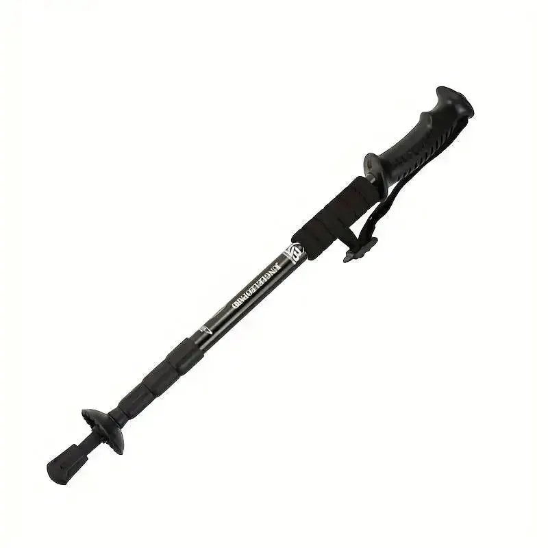 Trekking pole by Simples Market; foldable ultralight, shock-absorbing hiking pole with black grip and strap