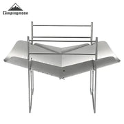 Campingmoon Outdoor Portable Folding Garden Stainless Steel BBQ Grill For Camping And Backyard Cooking