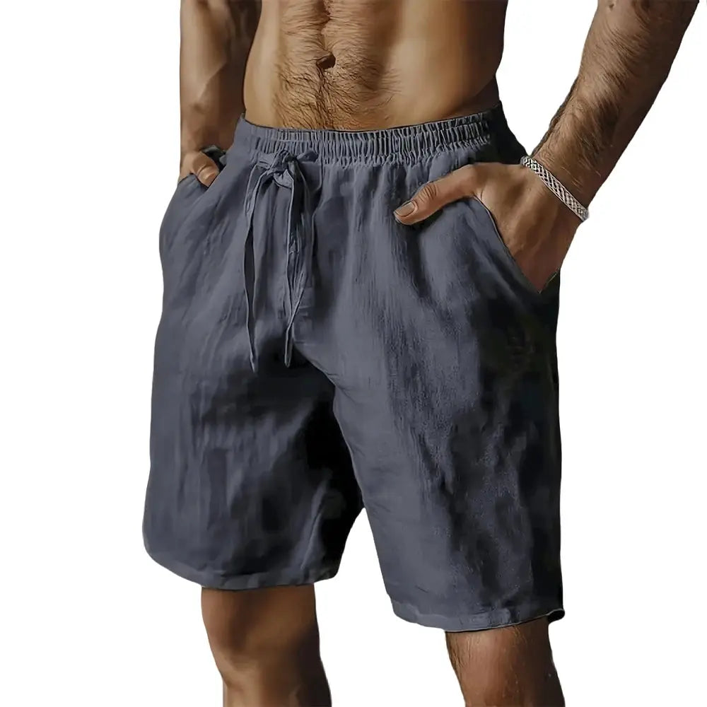 Men's Breathable Hawaii Beach Shorts Loose Lightweight Trousers Solid Color Summer Streetwear