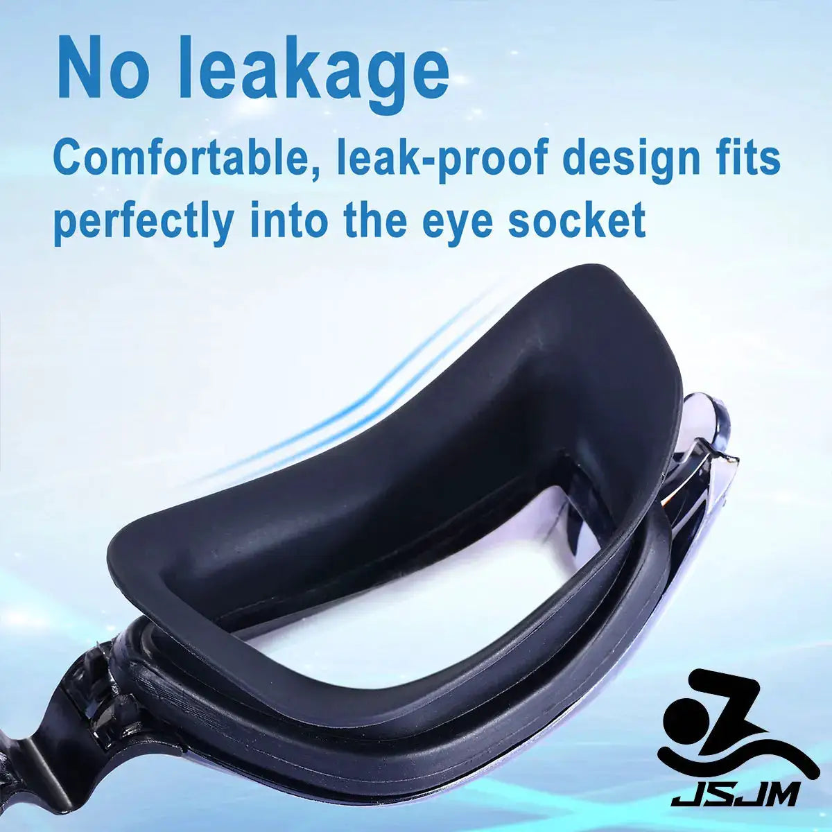 JSJM New Professional Anti Fog UV Protection Swimming Goggles For Adults Men Women Waterproof Adjustable Silicone Lens
