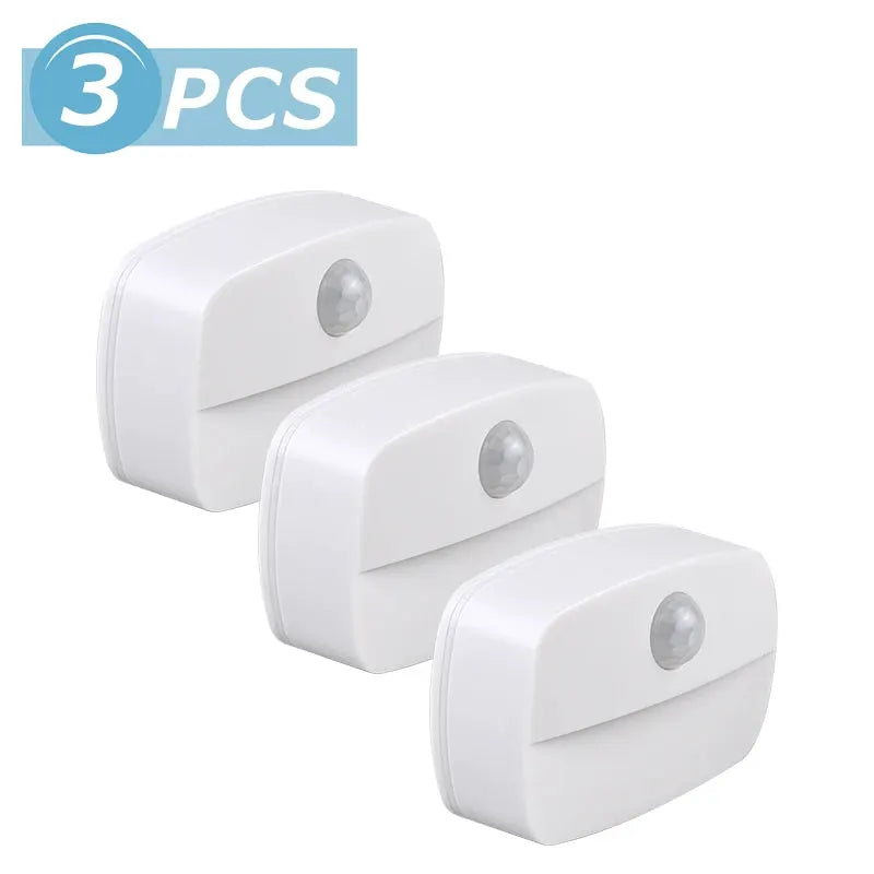 3-pack white plug-in wireless LED motion sensor night lights
