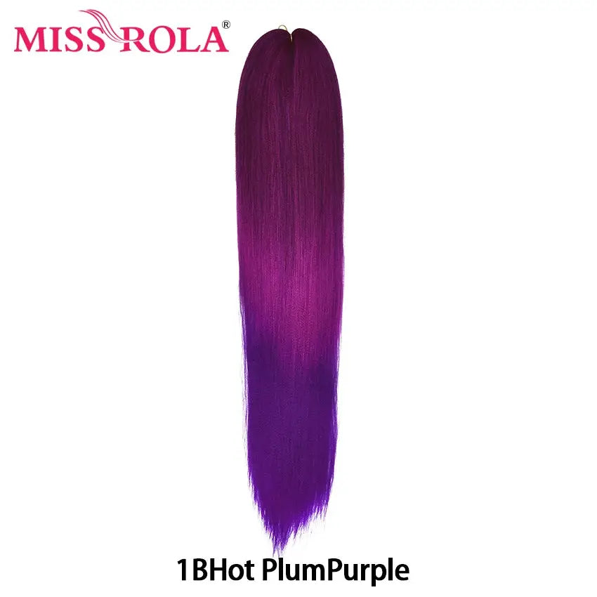 Miss Rola synthetic Kanekalon hair braid in hot plum purple, 30in pre-stretched extension