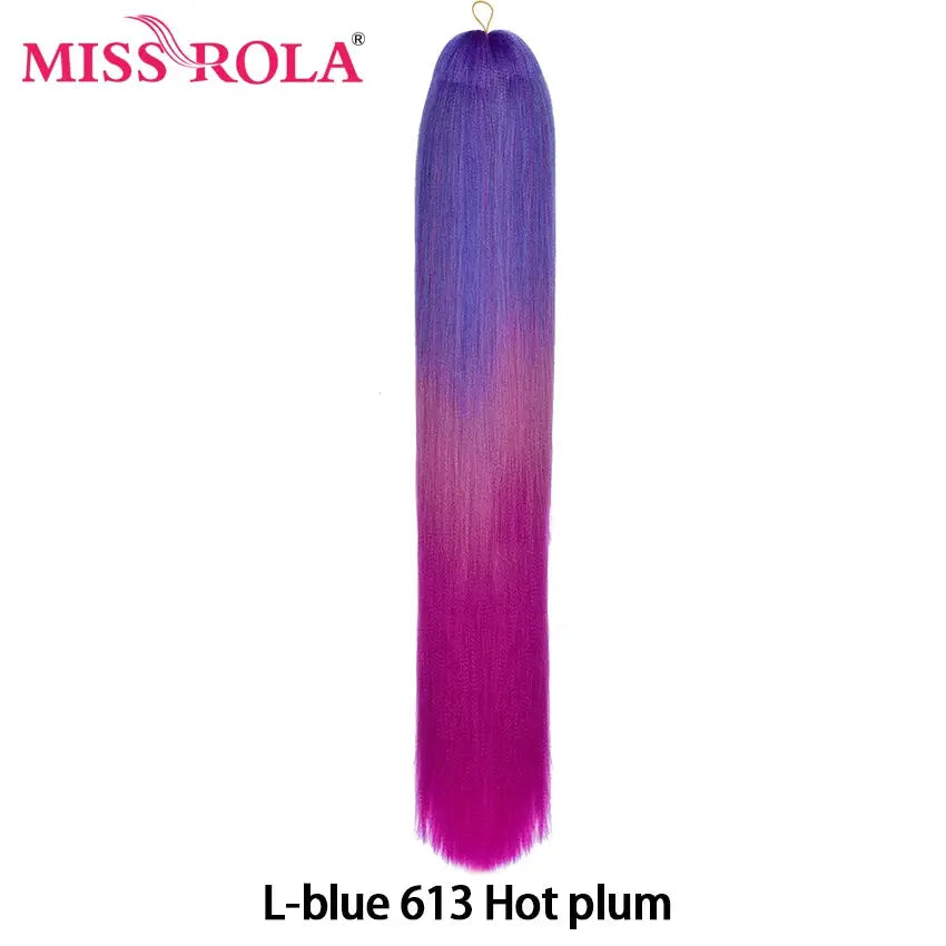Miss Rola synthetic hair braid extension, blue-to-pink gradient, 30inch Kanekalon