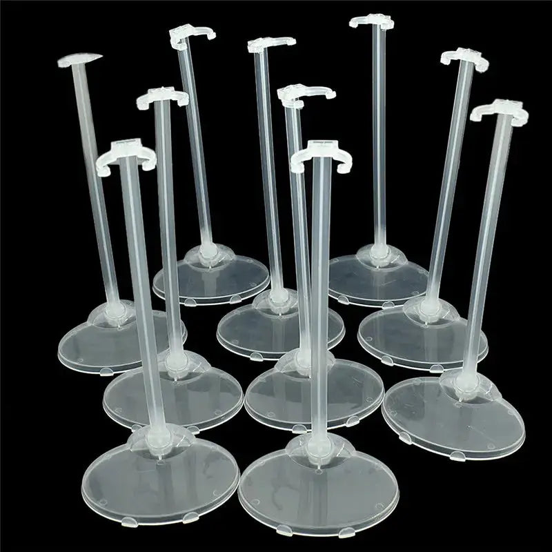 10 Or 20 PCS Transparent Stand Supports For Dolls And Figures Clear Display Holder For Mannequins