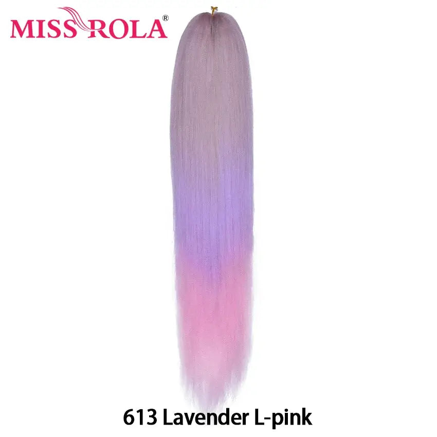 Miss Rola synthetic 30in Kanekalon braid extension in lavender pink gradient