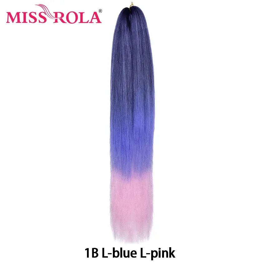 Miss Rola jumbo braid hair extension, 30-inch Kanekalon, blue to pink gradient, Simples Market