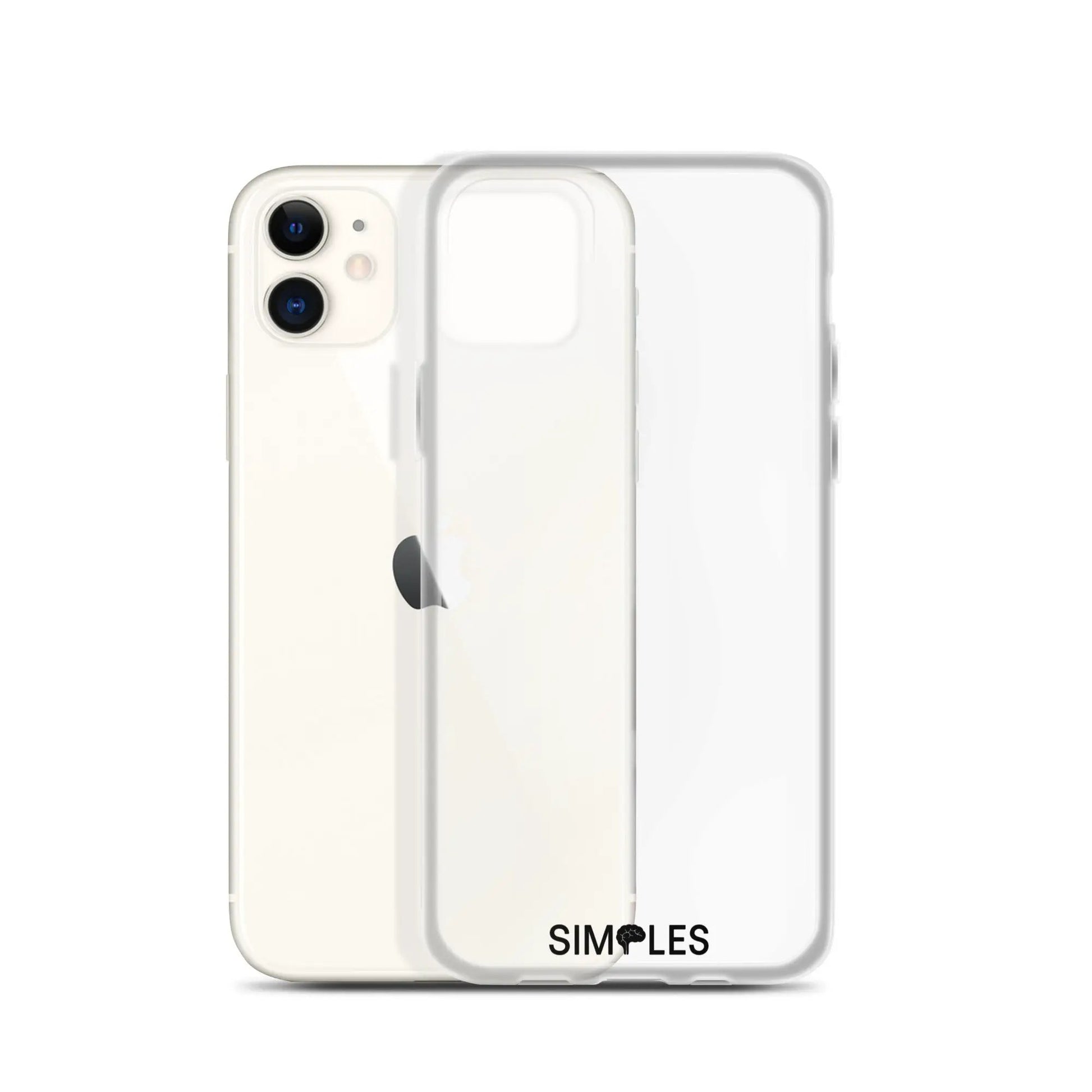 Clear iPhone case by Simples Market, two overlapping transparent cases.