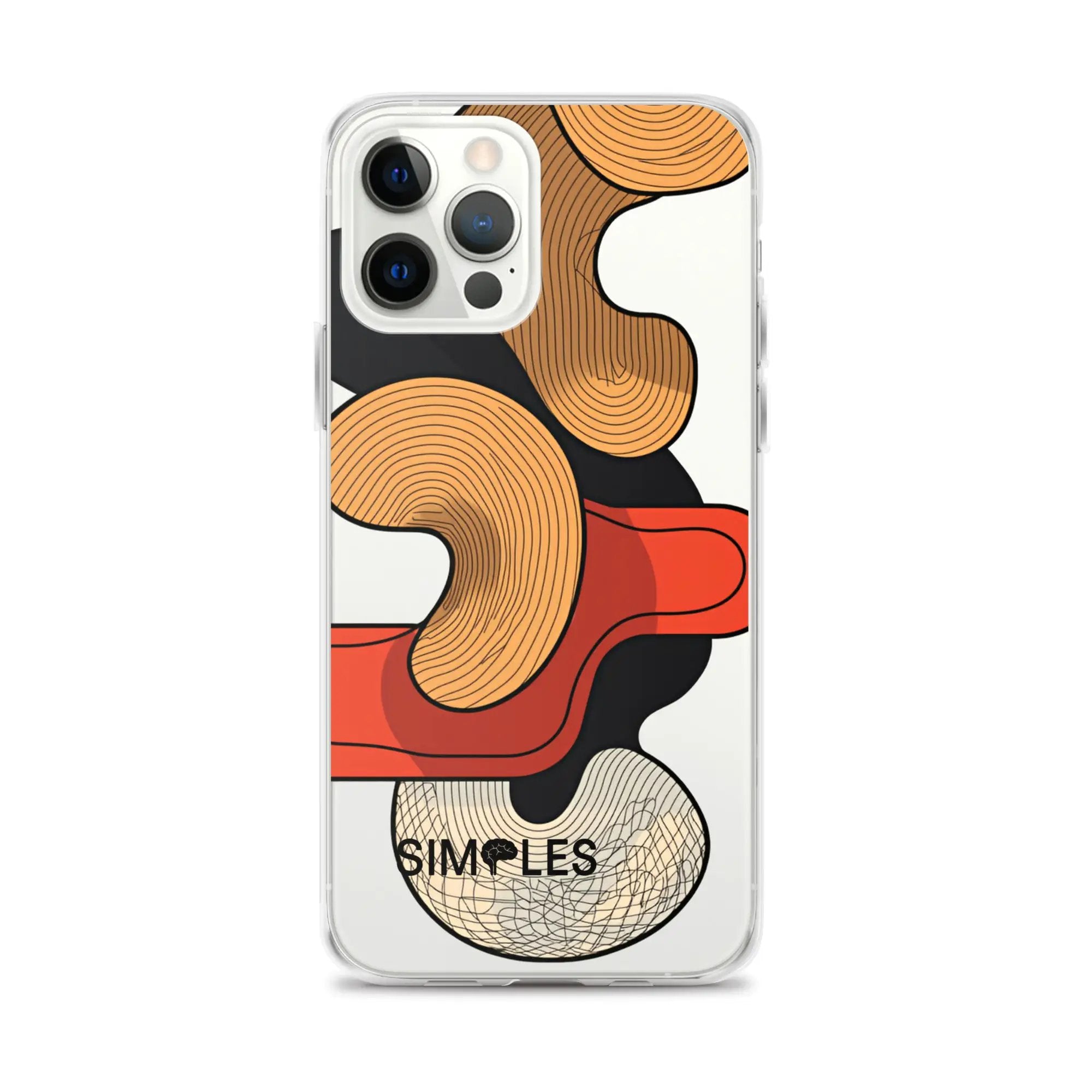 Clear Case for iPhone® by Simples Market with orange abstract swirl design.