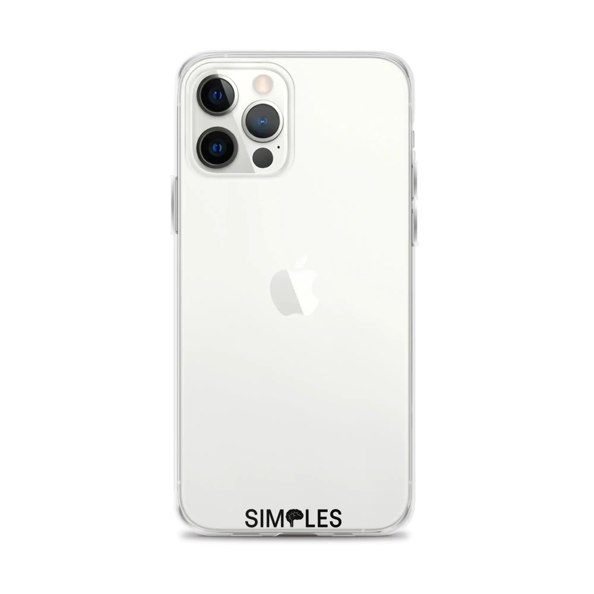 Clear case for iPhone by Simples Market; transparent back with visible triple-camera module