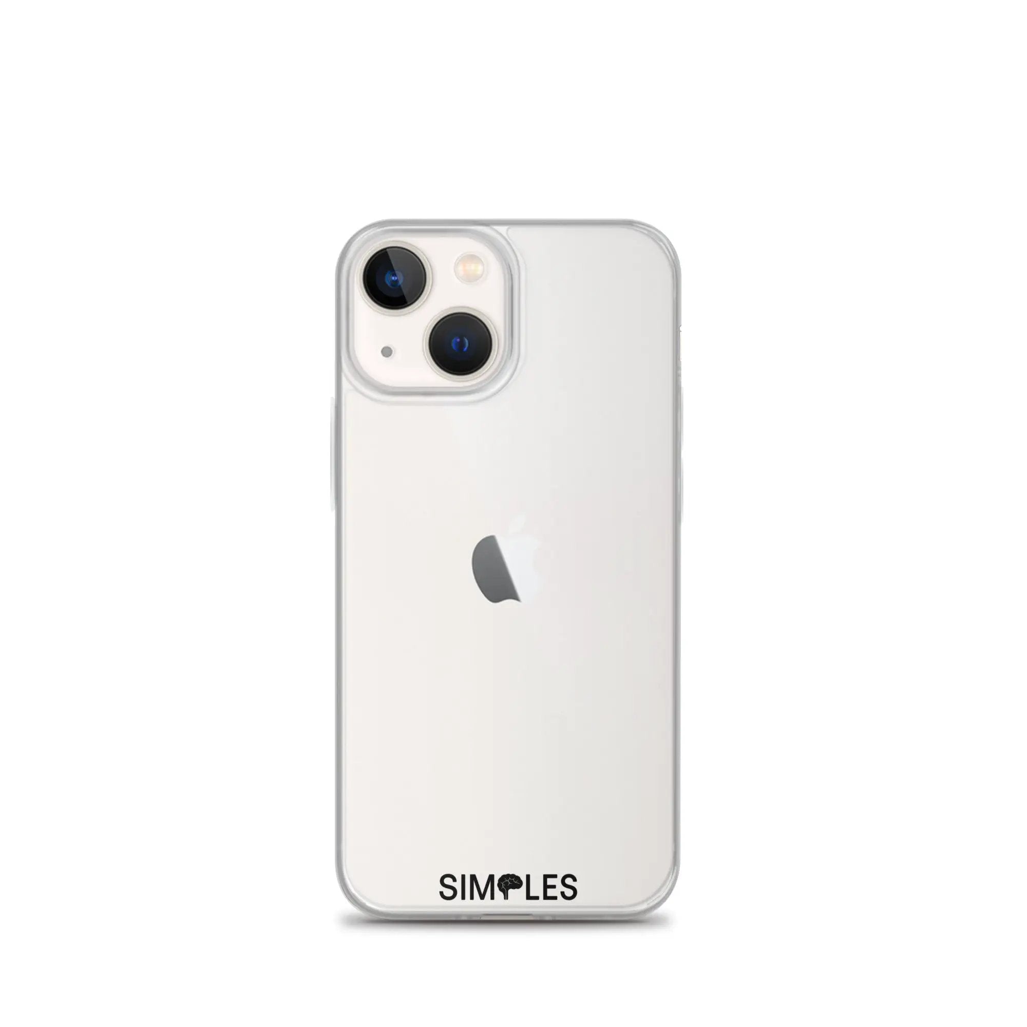 Clear iPhone case by Simples Market; transparent bumper with SIMPLES logo.