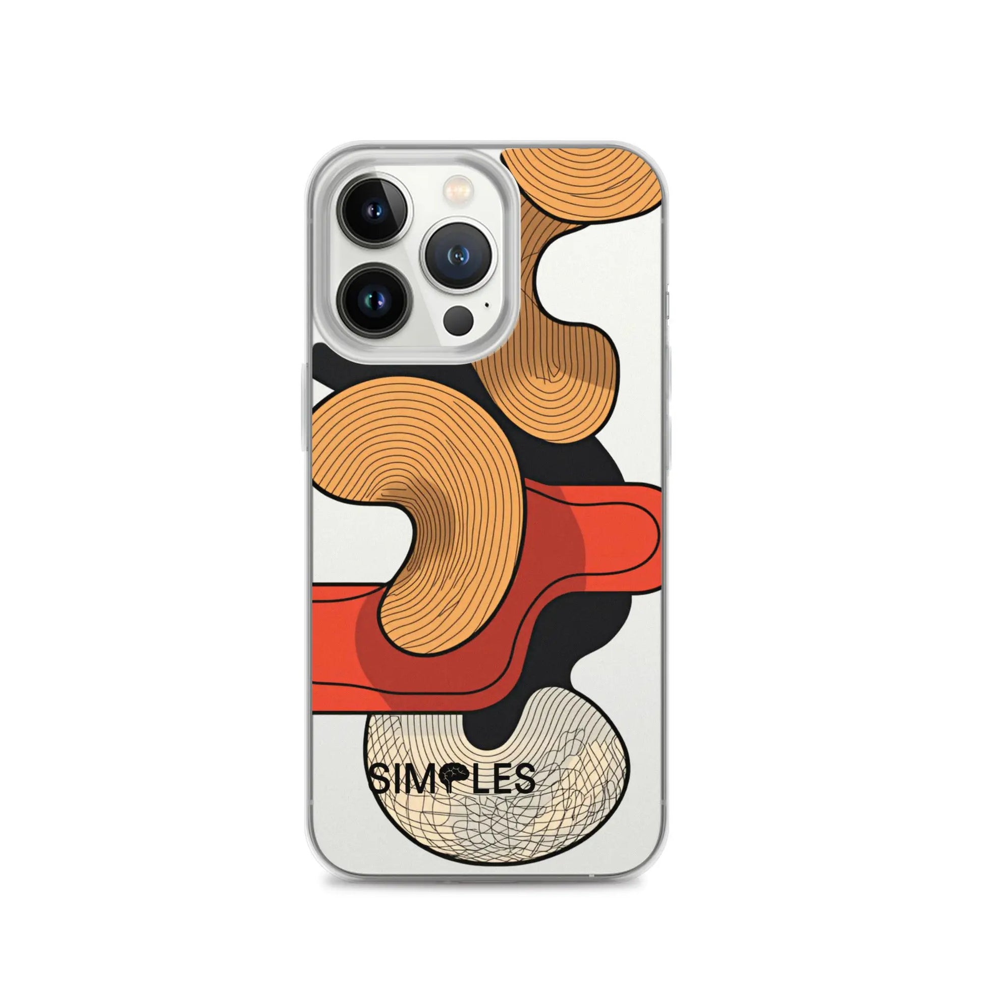 Clear iPhone case by Simples Market featuring a wood-grain artwork design