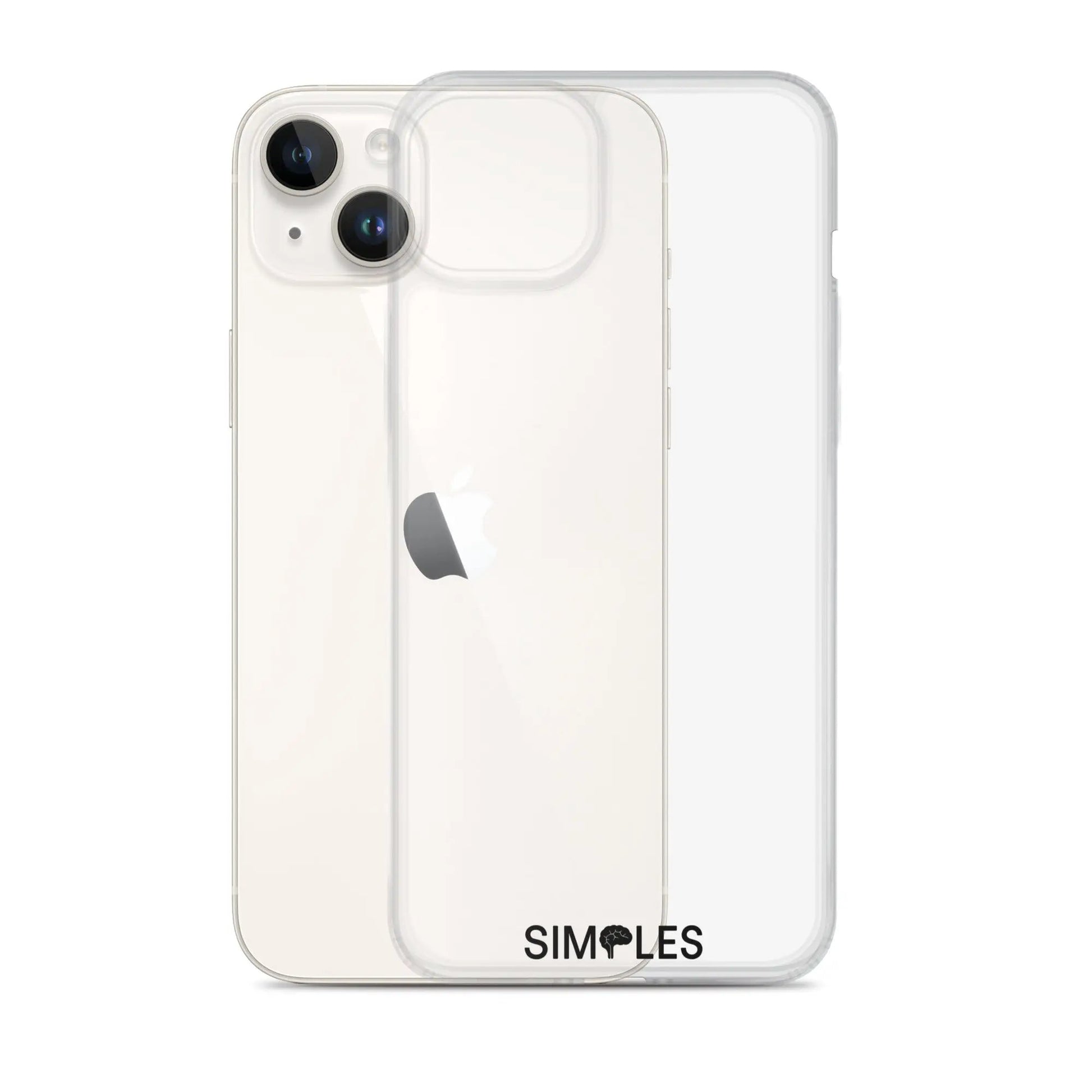 Clear Case for iPhone by Simples Market, two transparent cases overlapped.