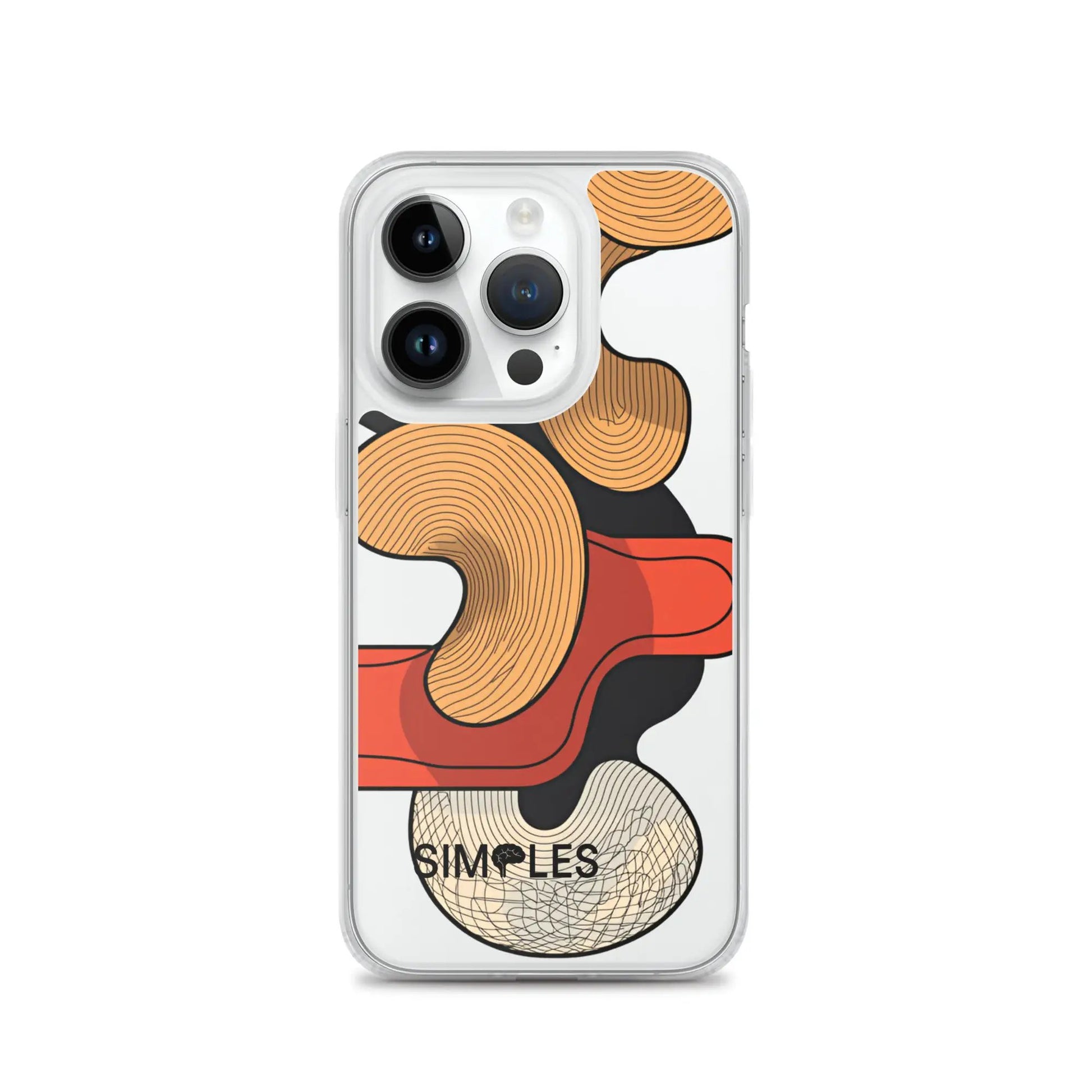 Clear Case for iPhone® by Simples Market with orange abstract swirl pattern