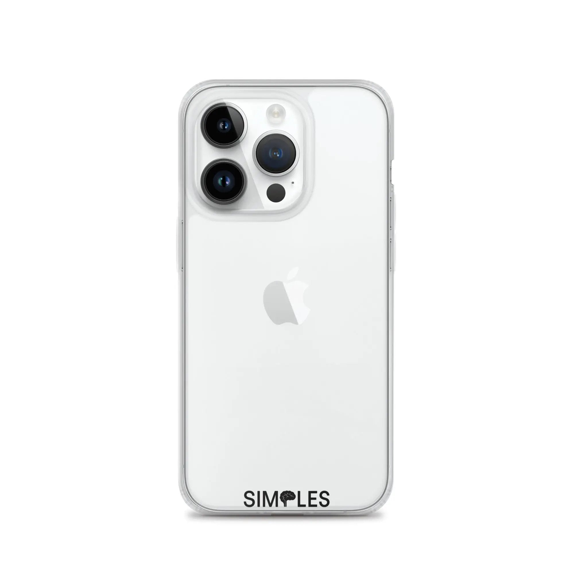 Clear iPhone case by Simples Market, transparent with triple-camera cutouts