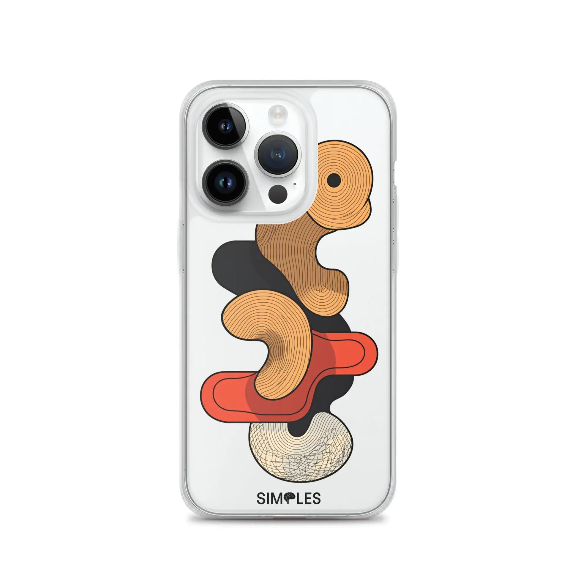 Clear case for iPhone by Simples Market; transparent shell with camera cutouts