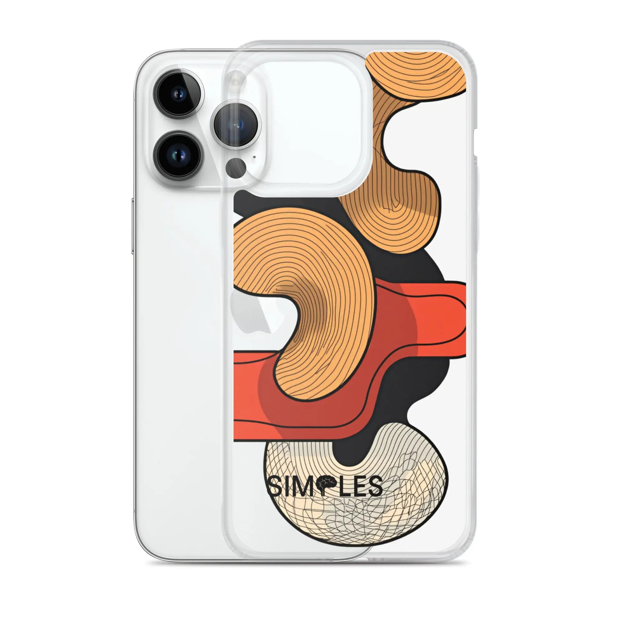 Clear Case for iPhone by Simples Market; transparent protective shell.