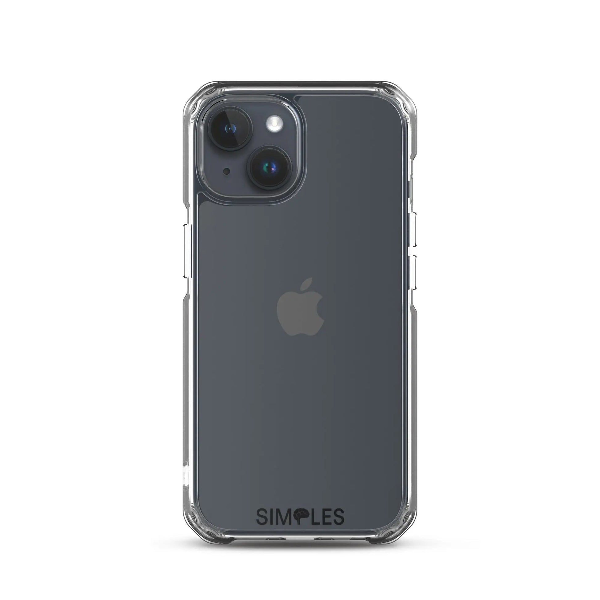 Clear Case for iPhone by Simples Market, transparent bumper with camera protection.