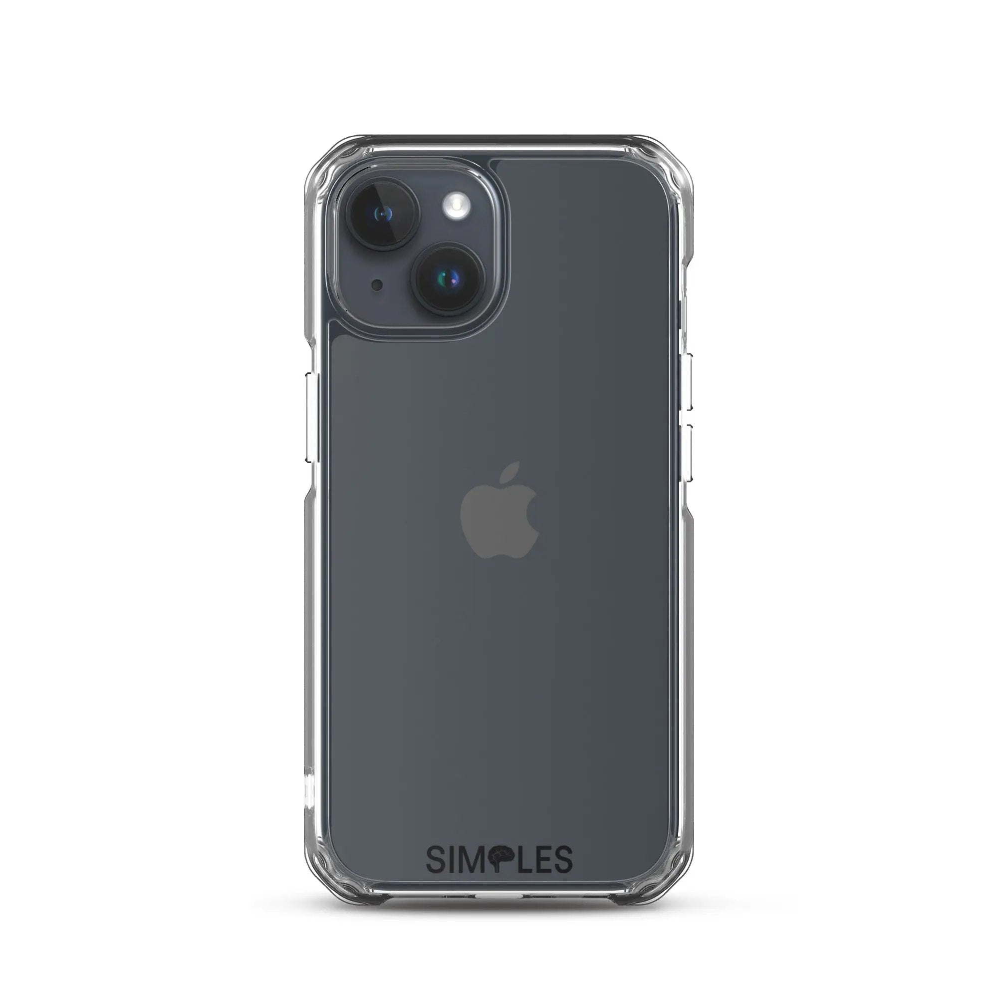 Clear Case for iPhone by Simples Market, transparent bumper with camera protection.