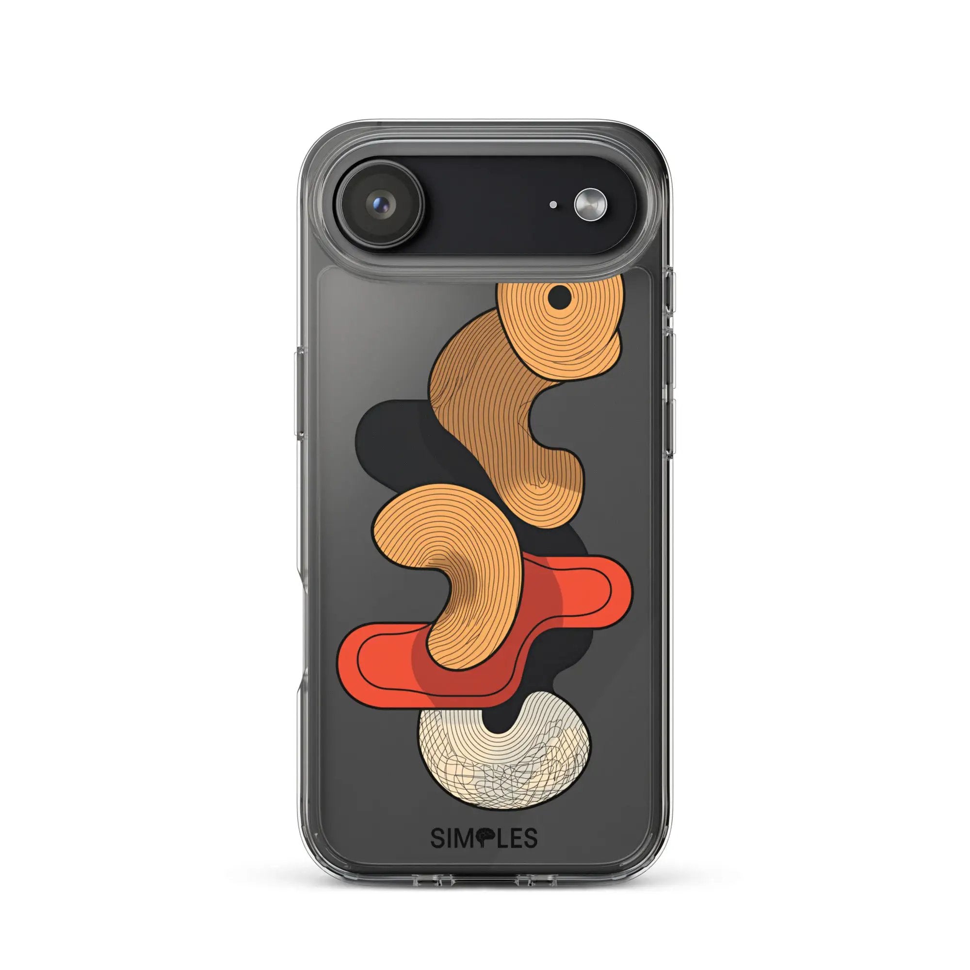 Clear Case for iPhone by Simples Market; transparent back with Simples logo and camera cutout