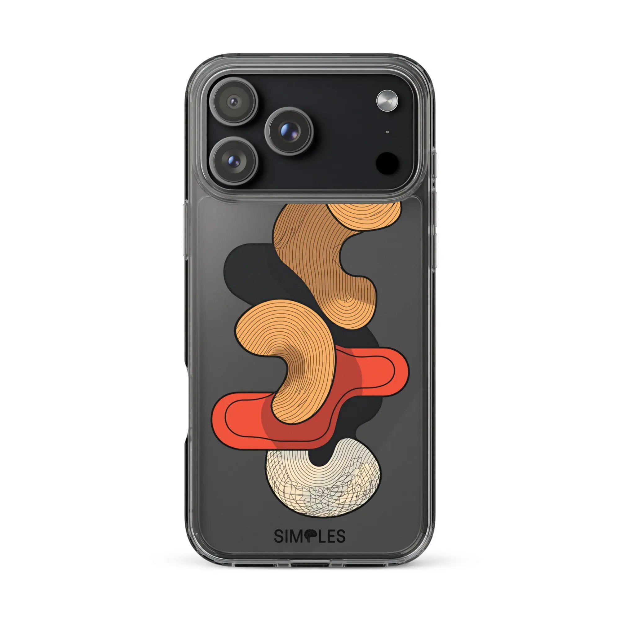 Clear Case for iPhone by Simples Market; transparent back with visible triple-camera cutouts