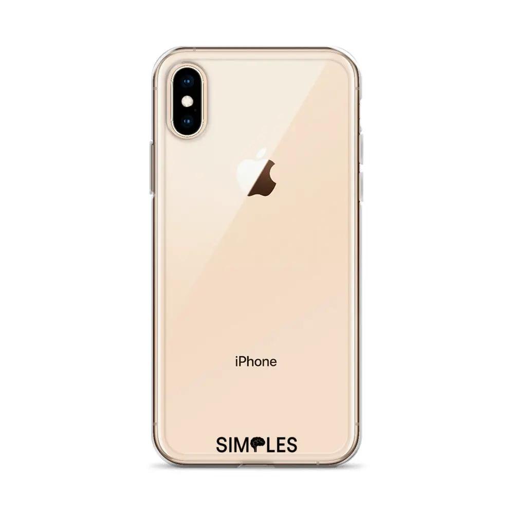 Clear Case for iPhone by Simples Market, transparent shell on gold iPhone