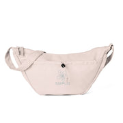 Everyday crossbody bag by Simples Market in beige fabric with embroidery