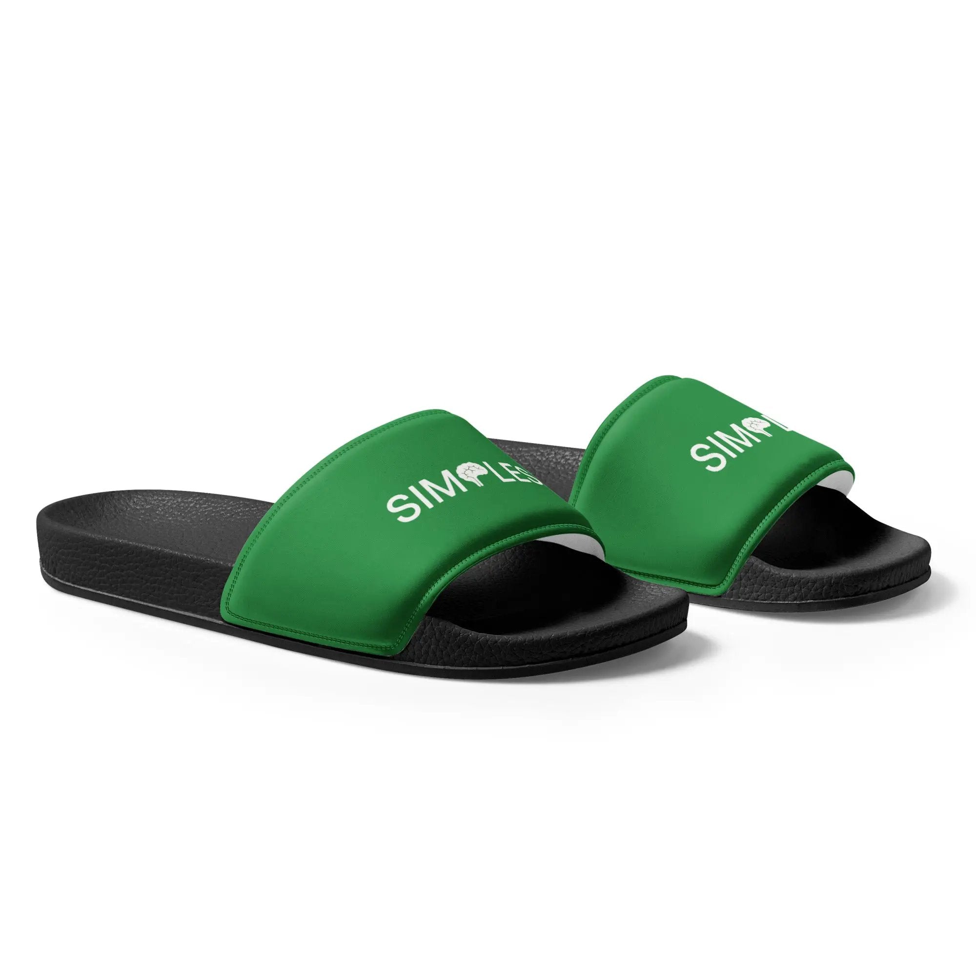 Men's Slides by Simples Market, green straps, two pairs shown