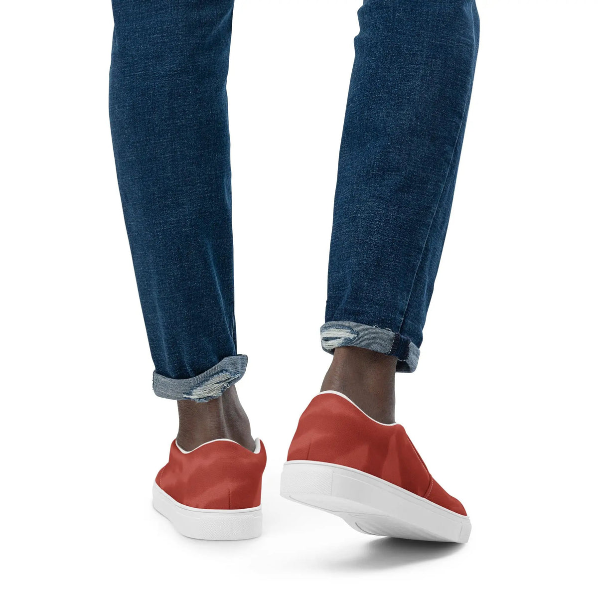 Men’s slip-on canvas shoes by Simples Market, red with white soles