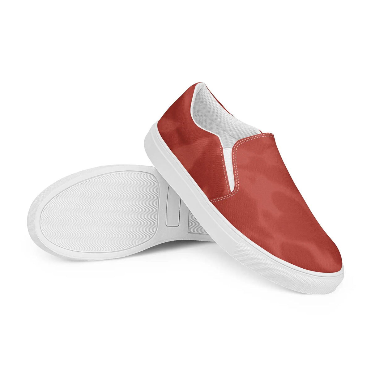 Men's slip-on canvas shoes by Simples Market in red with white sole