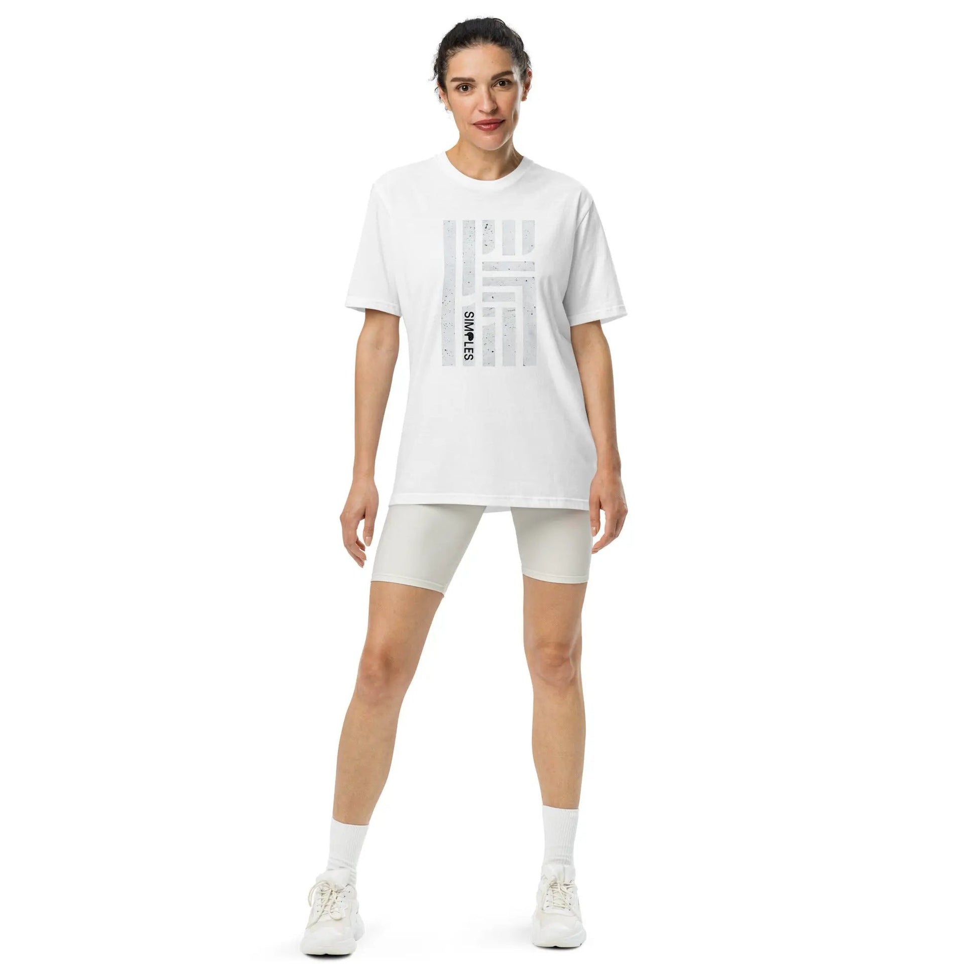 Under Armour athletic t-shirt, white with a gray vertical graphic print on the front