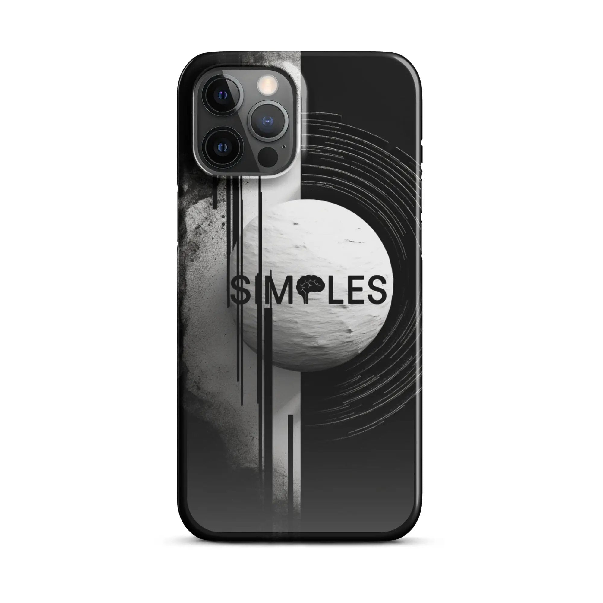 Snap case for iPhone by Simples Market in black and gray abstract design