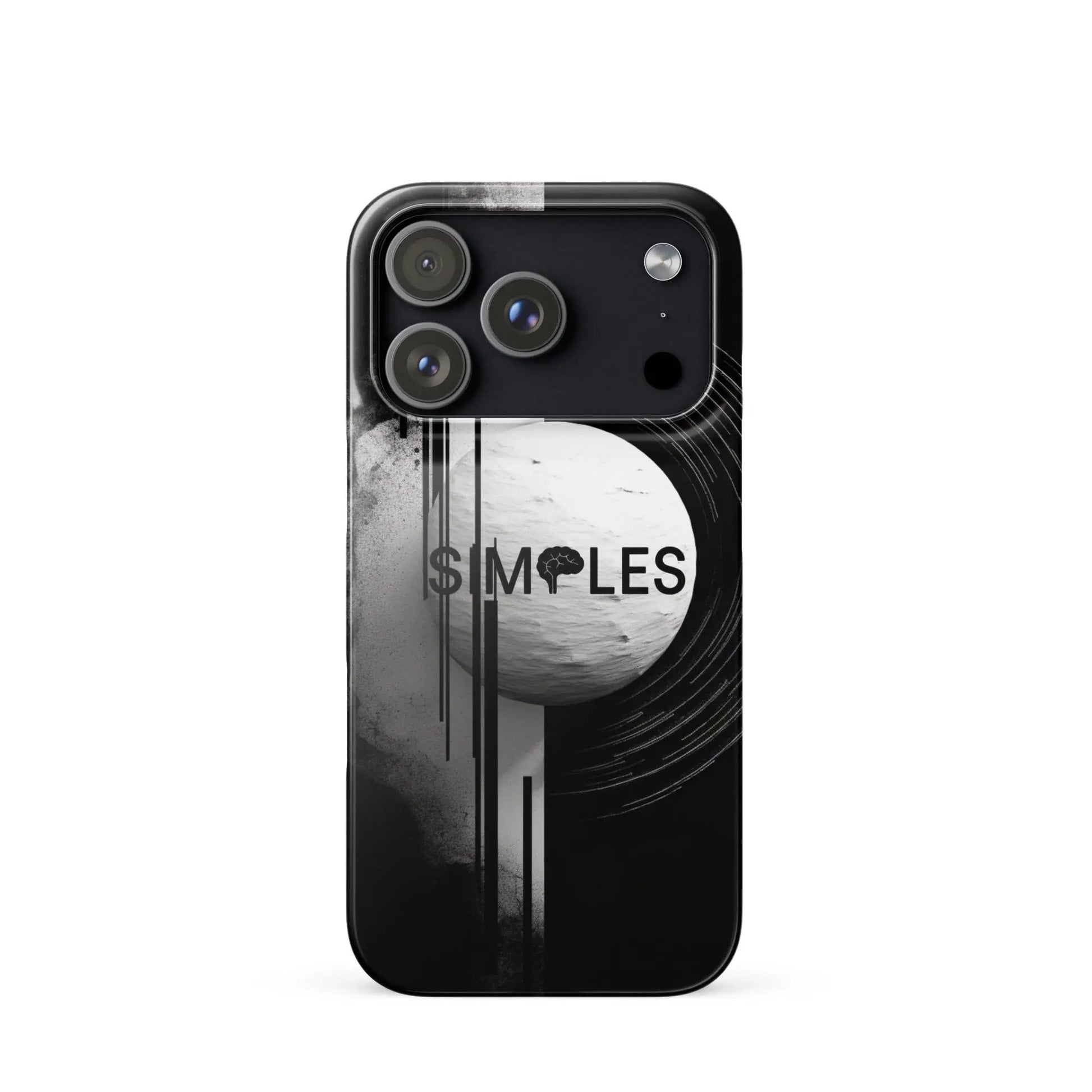 Snap case for iPhone by Simples Market in black with abstract graphic design