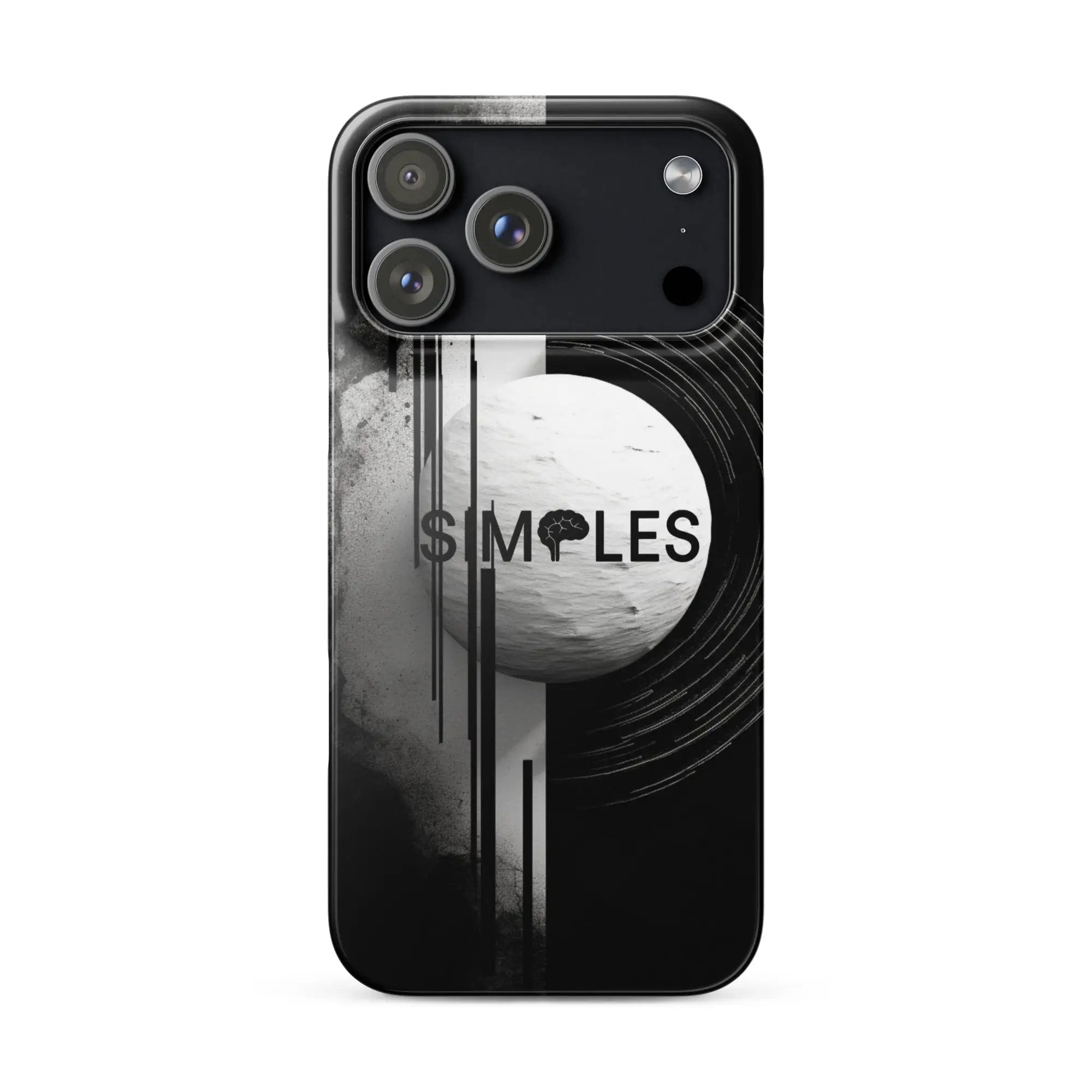 Snap case for iPhone by Simples Market in black with abstract circular design