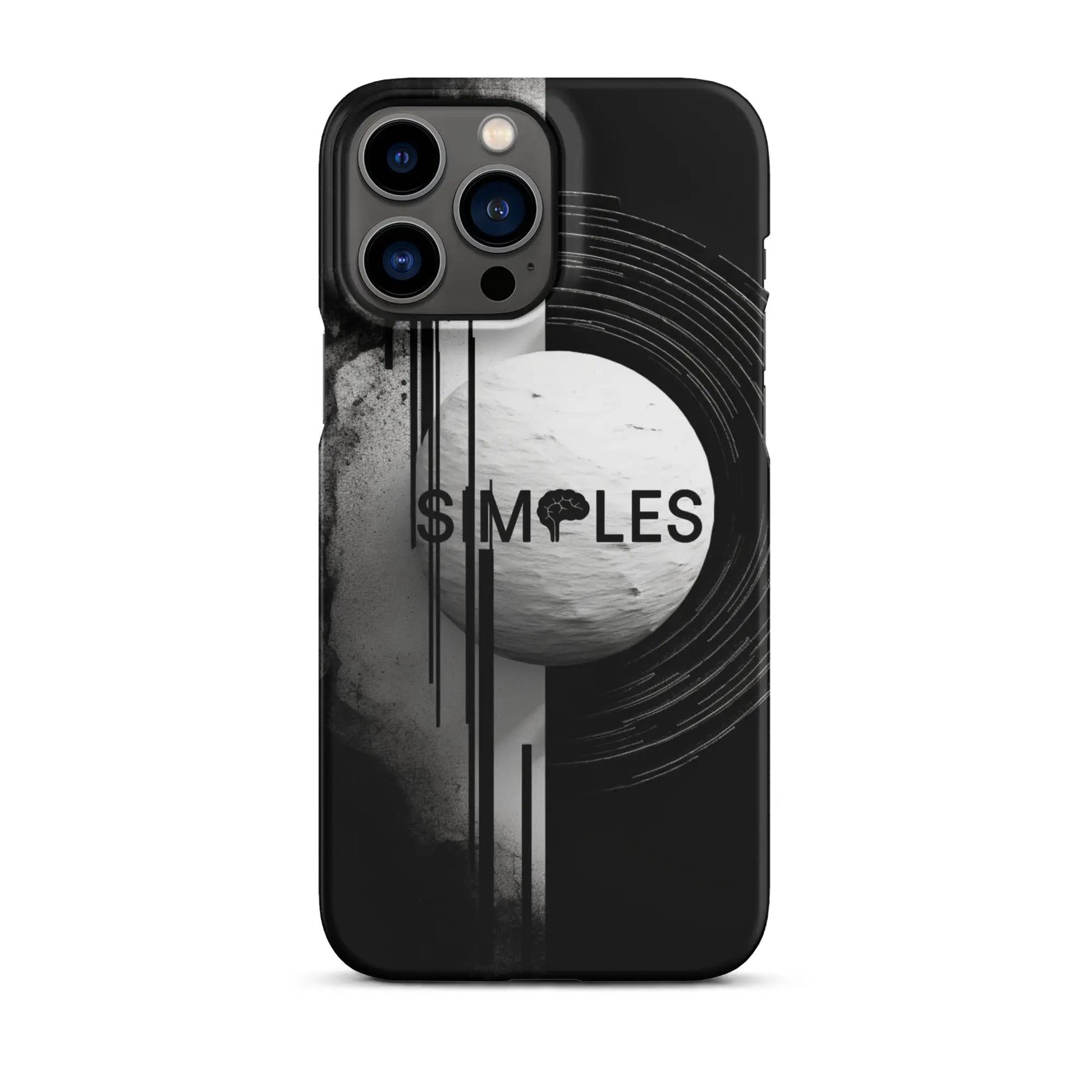 Snap case for iPhone by Simples Market in black with abstract artwork