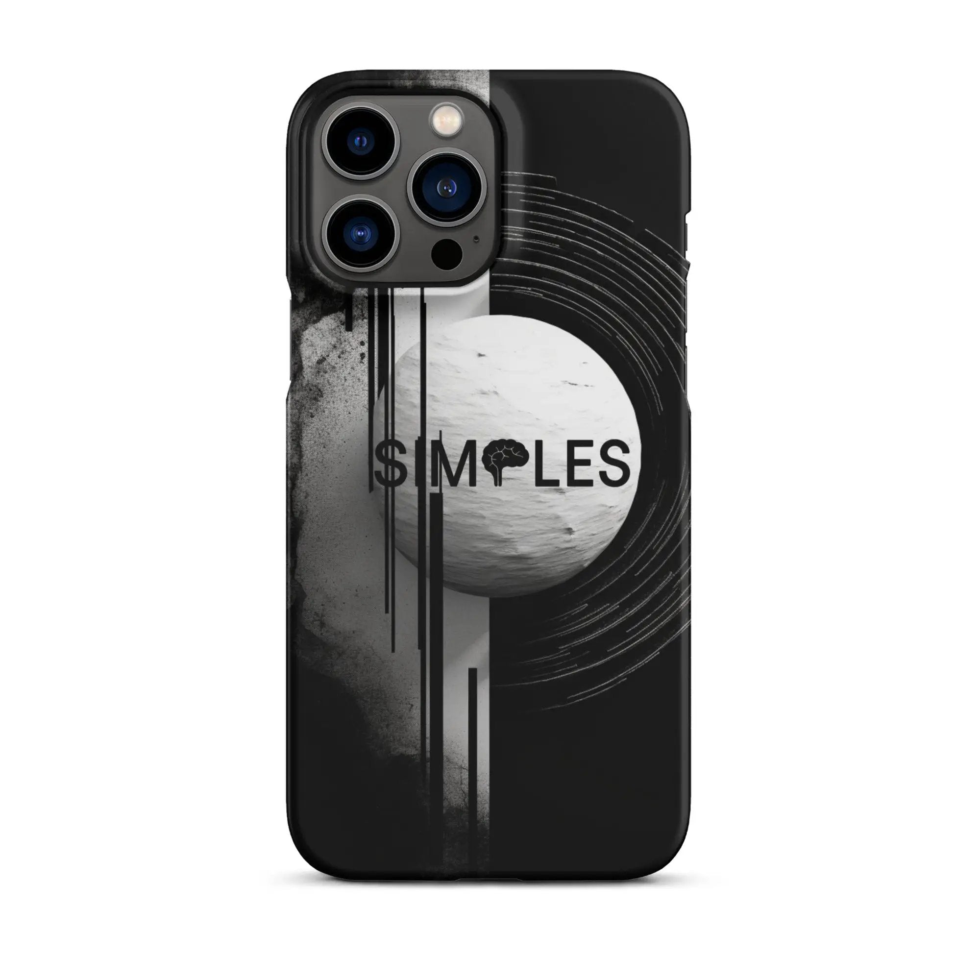 Snap case for iPhone by Simples Market in black with abstract artwork