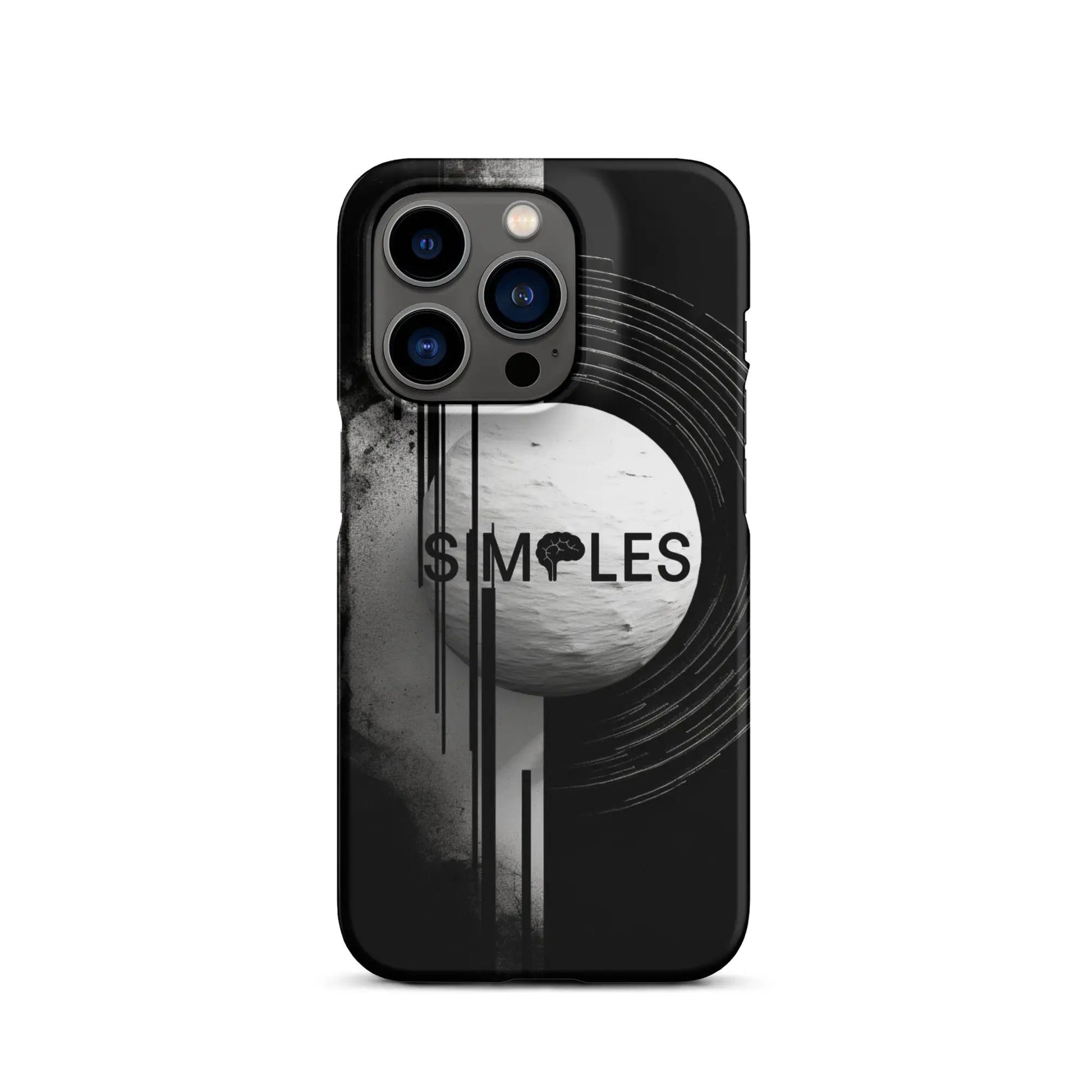 Snap case for iPhone by Simples Market; black with abstract grayscale pattern