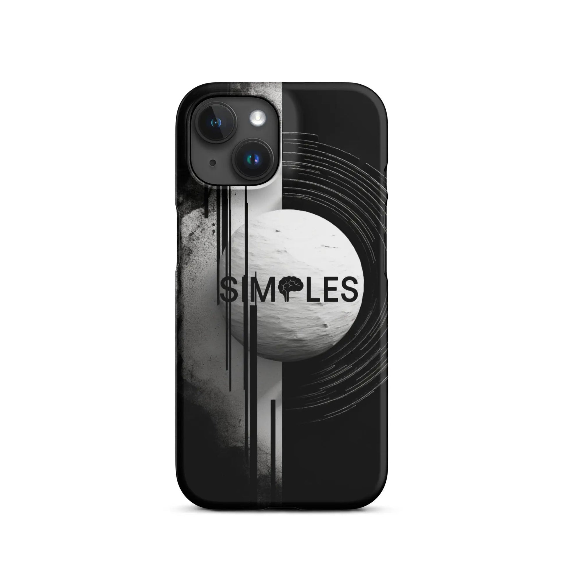 Snap case for iPhone by Simples Market; black with monochrome abstract graphic