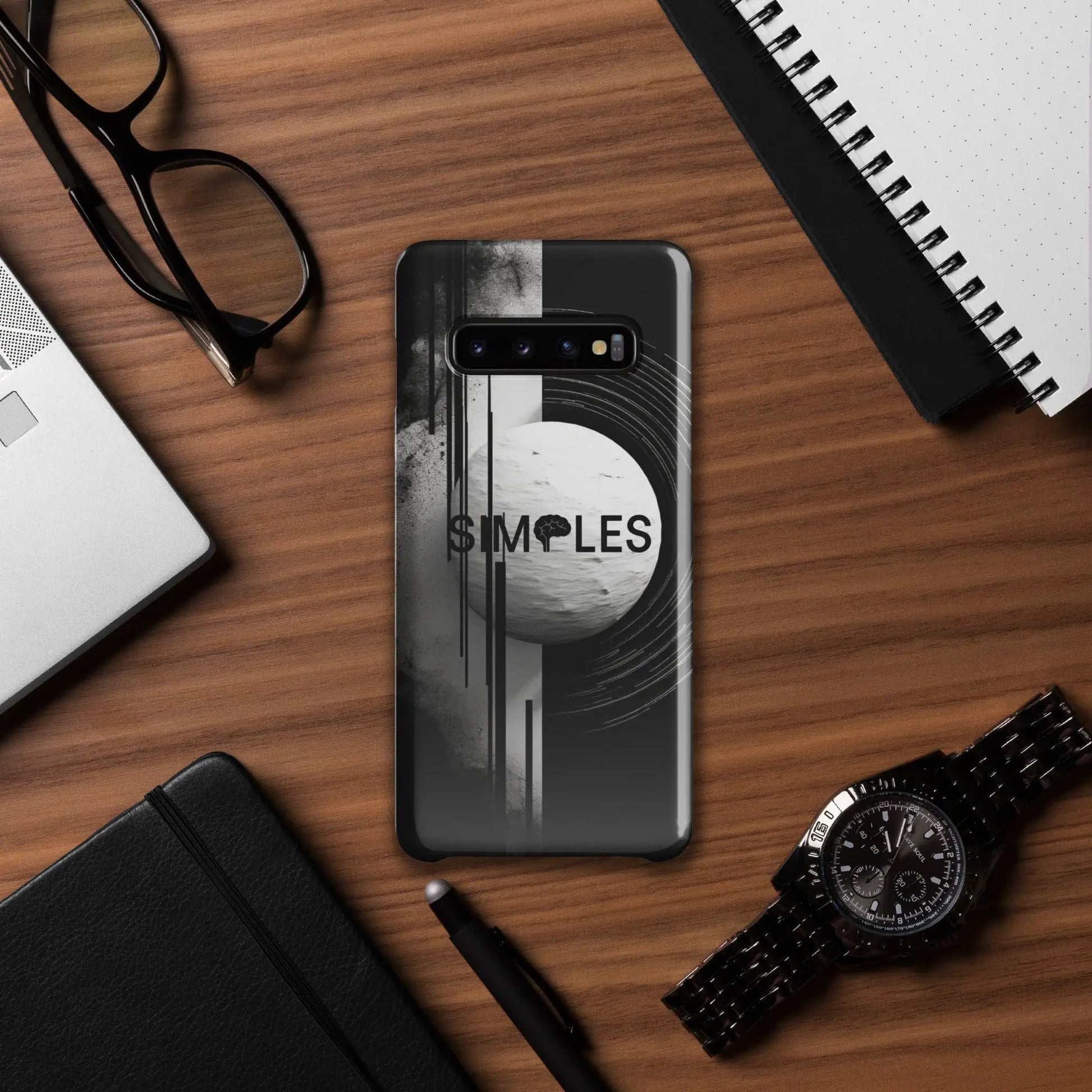 Snap case for Samsung by Simples Market in black/gray abstract design